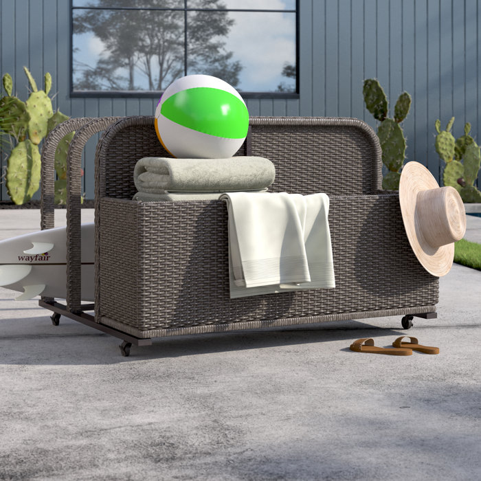 Latitude Run® Adelita 250 lb. Capacity Wicker Float Caddy Table